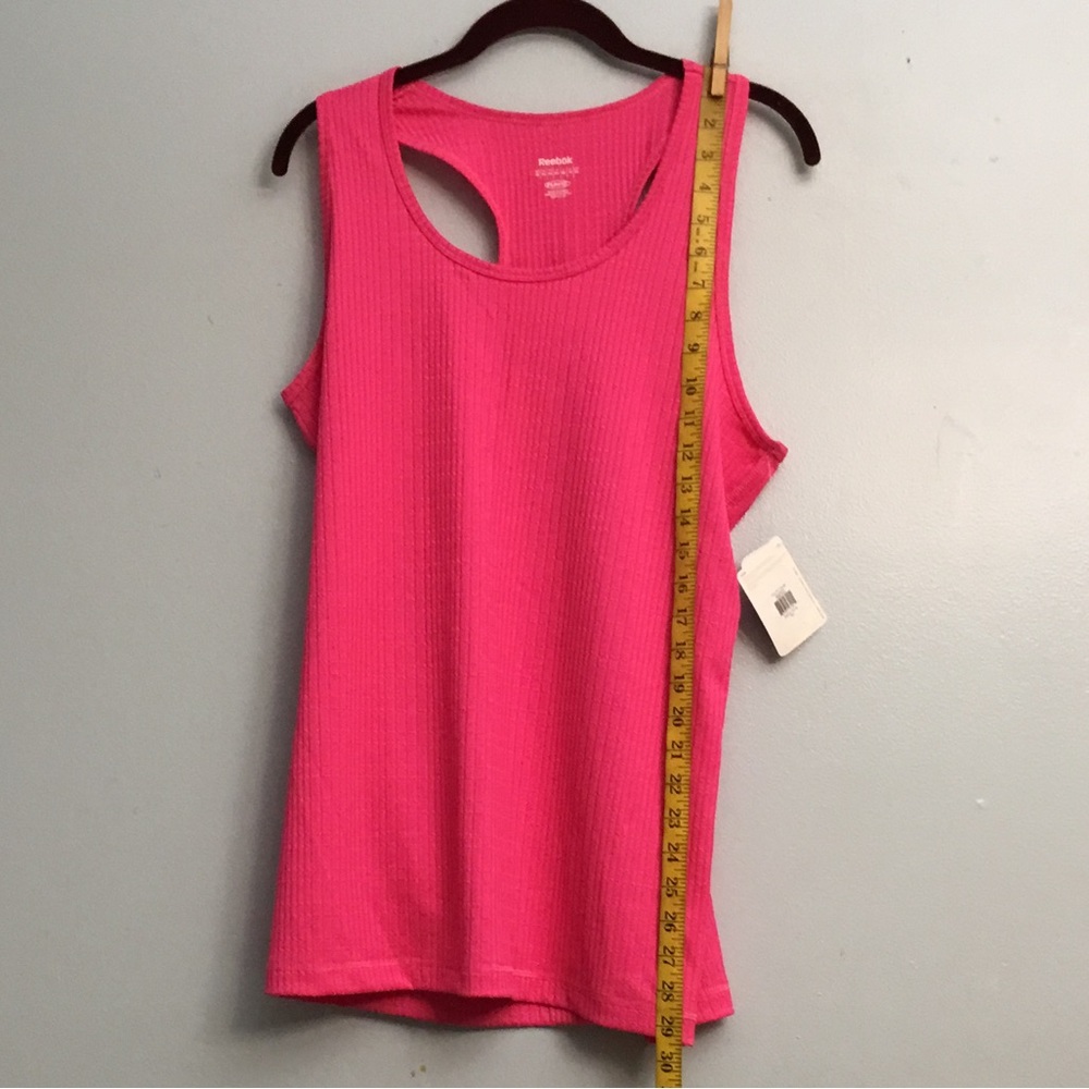 Reebok Orange Sleeveless Tank Top Moisture-Wicking
